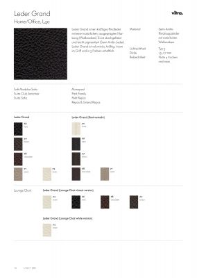 Ledermusterkarte Leder Grand Vitra